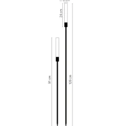 FROST Trädgårdsbelysning 126/91cm 12V IP65