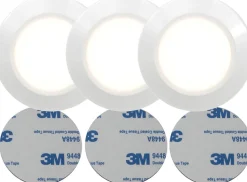 FUNCTIONAL LED-Puck 3-Pack Batteri 6,9cm Vit
