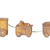 GINGERVILLE Dekorationset Tåg Batteri 30cm Brun