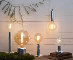GLANS Lampfot E27 12cm Krom