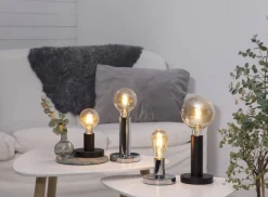GLANS Lampfot E27 17cm Krom