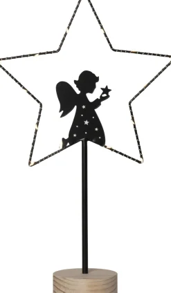GLIMTA Bordsdekoration Ängel 42cm Svart
