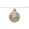 GLITTER Dekorationsslinga 10LED 1,3m Silver