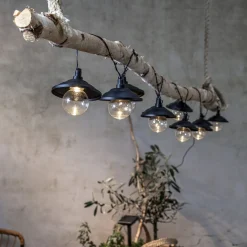 GLOBE SHADE Solcells-ljusslinga 180cm Svart
