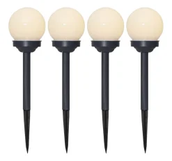 GLOBUS 4-PACK Solcellsdekoration 27cm Vit IP44