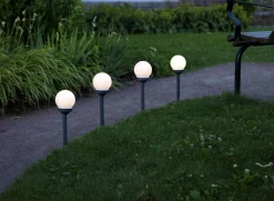 GLOBUS 4-PACK Solcellsdekoration 27cm Vit IP44