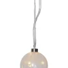 GLOW Glaskula 10cm 15LED Frostad