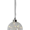 GLOW Glaskula 10cm 15LED Transparent