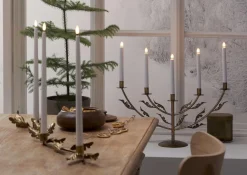 GRACE Metalljusstake 48cm Antikmässing