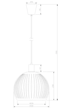 GRAFIKA Taklampa 36cm Svart