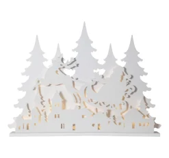 GRANDY Tomte & Släde 127LED 1,21m Vit