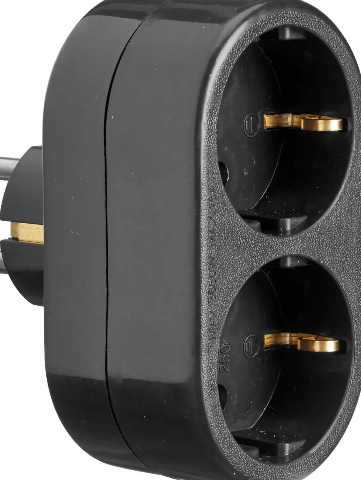 GRENKONTAKT Vägg 2:a 9cm Svart