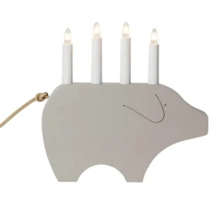 GRY Ljusstake 4L 28,5cm Beige