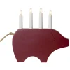 GRY Ljusstake 4L 28,5cm Röd