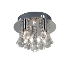 HANNA Taklampa 3L 36cm Kristall/Krom