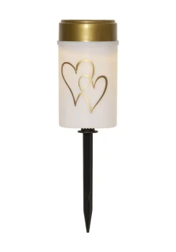 HEARTY Solcellsljus 12cm Vit