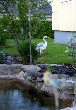 HERON Solcellsdekoration 55cm Grå