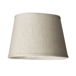 HERRINGBONE Lampskärm 15/20,5cm Oval Beige bomull