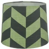 HERRINGBONE Lampskärm Linne 25cm Grön