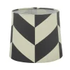 HERRINGBONE Lampskärm Linne 16cm Svart/Vit