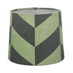 HERRINGBONE Lampskärm Linne 16cm Grön