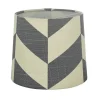 HERRINGBONE Lampskärm Linne 16cm Grå/Vit