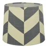 HERRINGBONE Lampskärm Linne 20cm Grå/Vit
