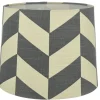 HERRINGBONE Lampskärm Linne 25cm Grå/Vit