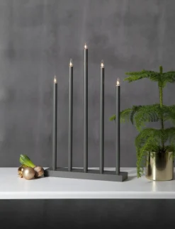 HOLY Ljusstake 64cm Grå
