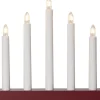 INEZ Ljusstake 24cm Vit/Röd