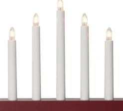 INEZ Ljusstake 24cm Vit/Röd