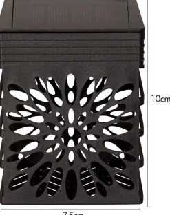 IZOLA Solcells-vägglykta 2-Pack 10cm Svart