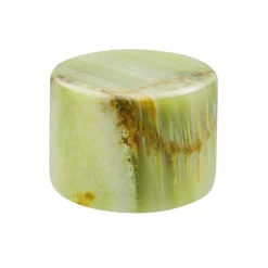 JADE Silkesmatt Bordsljus Äkta Ädelsten 8x6cm Grön