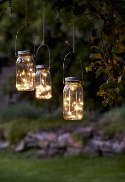 Jamjar Solcellslykta 18cm Transparent