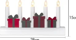 JULIA Paket Träljusstake 28cm Vit
