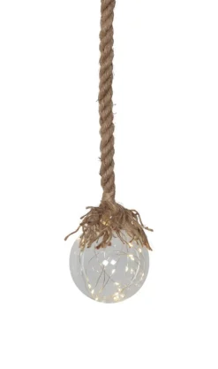 JUTTA Glasdekoration Batteri 15LED 10cm Beige