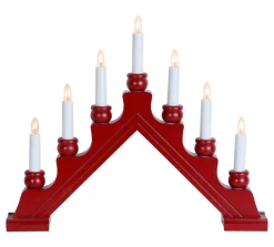 KARIN Träljusstake 42cm Röd