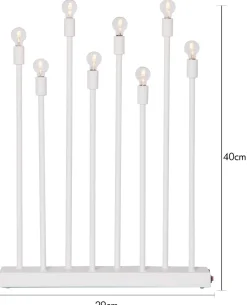 LADDA USB Ljusstake 40cm Vit