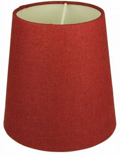 LAMPSKÄRM Linne 17cm Vinröd