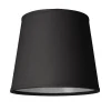 LAMPSKÄRM Linne Ringfäste Svart 20cm