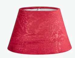LAMPSKÄRM Sammet 22/14cm Vinröd