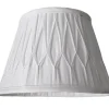 LAMPSKÄRM Veckad Ringfäste Vit 25cm