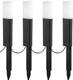 LEON Trädgårdsbelysning 4-Set 23cm Svart