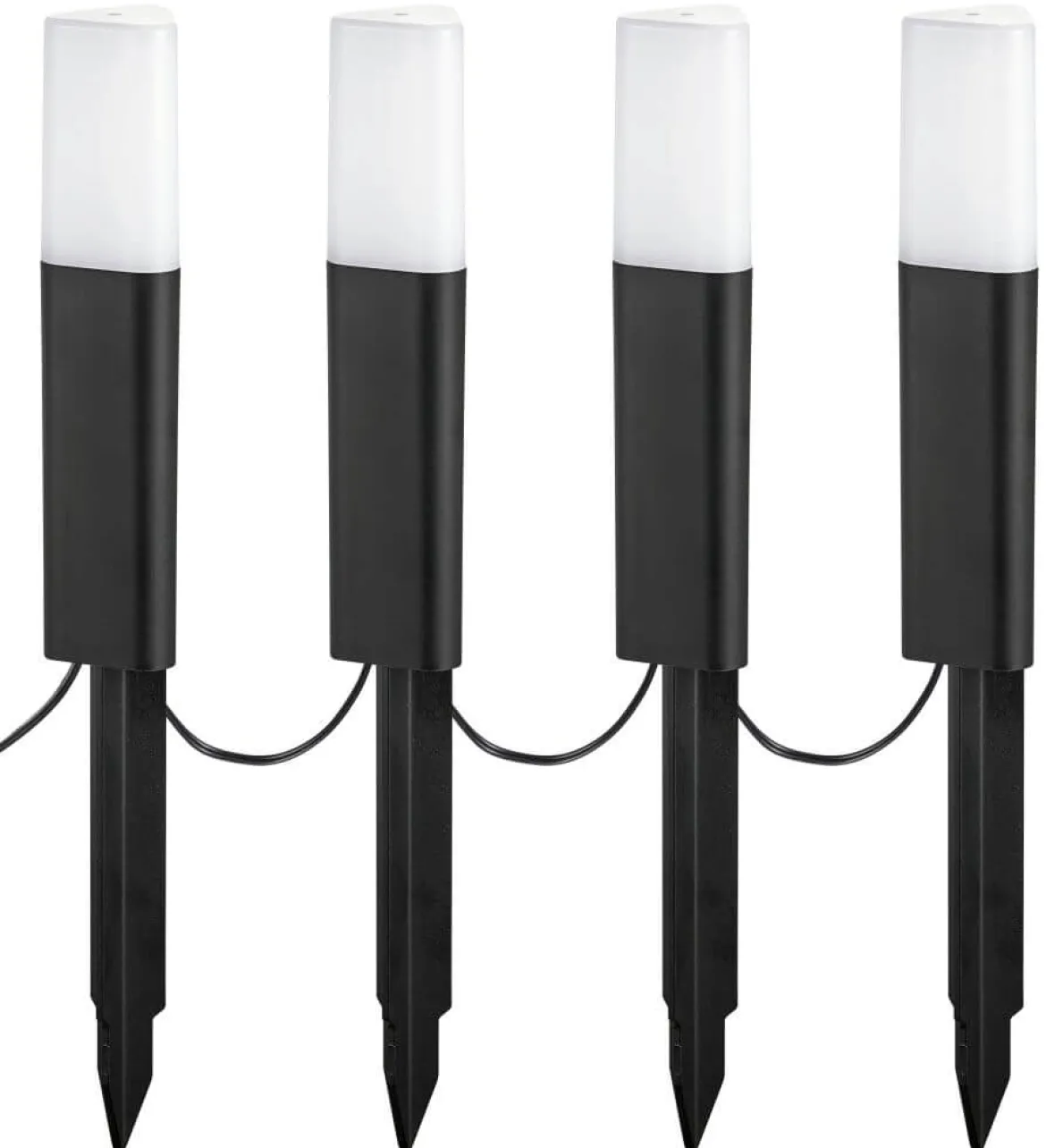 LEON Trädgårdsbelysning 4-Set 23cm Svart