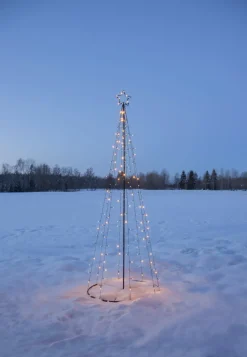 LIGHT TREE Utomhusdekoration 75cm 170LED IP44 Svart