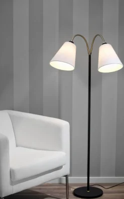 LJUSDAL Golvlampa 2L 140cm Svart/Matt Mässing