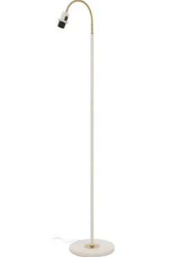 LJUSDAL Golvlampa 1L 140cm Vit/Matt Mässing