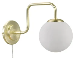 LONDON Vägglampa 21cm Borstad mässing