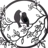 LOVE BIRDS Solcellsdekoration 38cm Svart IP44