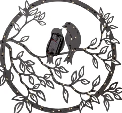 LOVE BIRDS Solcellsdekoration 38cm Svart IP44